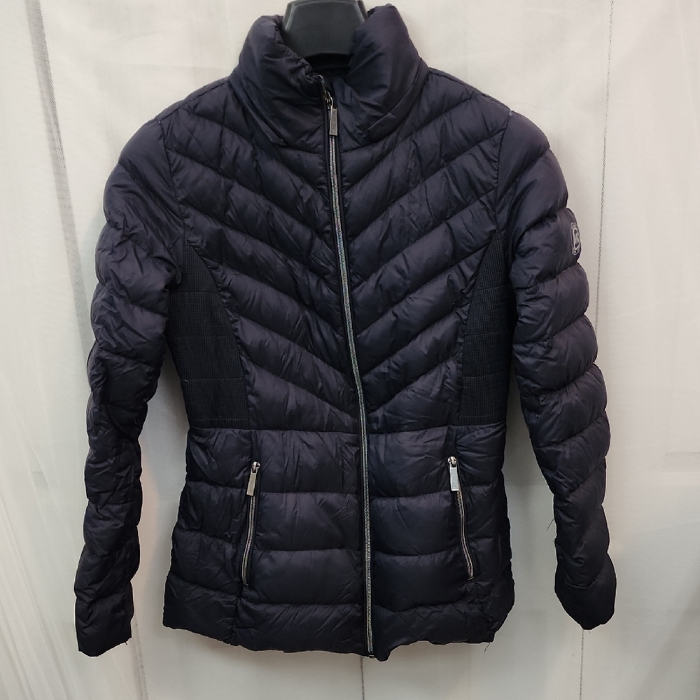 MICHEAL Michael Kors Women's Blue Packable Down Puffer Jacket